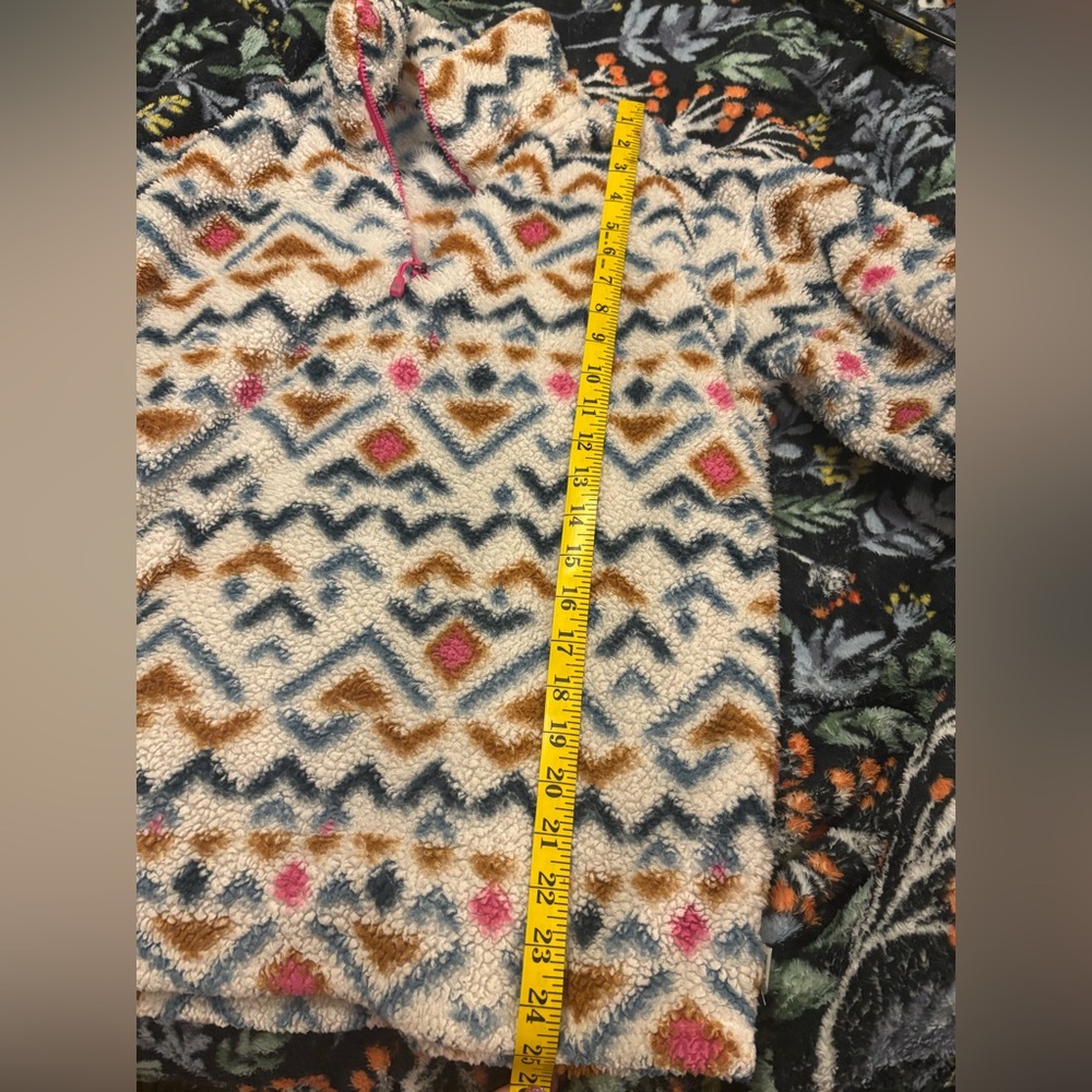 Eddie Bauer Multicolor Geometric Patterned Half Zip Fleece - Picture 7 of 10